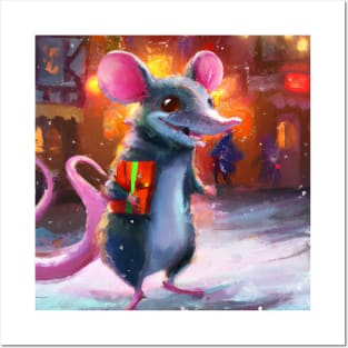 Cute Rat Drawing Posters and Art